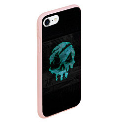 Чехол iPhone 7/8 матовый Skull of pirate, цвет: 3D-светло-розовый — фото 2