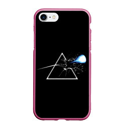 Чехол iPhone 7/8 матовый Pink floyd x Street Fighter, цвет: 3D-малиновый