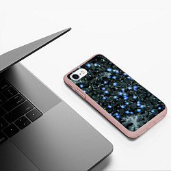Чехол iPhone 7/8 матовый Маленькие ЦветЫ, цвет: 3D-светло-розовый — фото 2