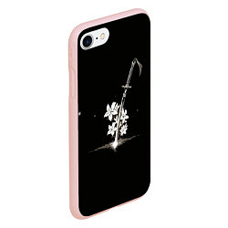 Чехол iPhone 7/8 матовый Nier - Sword and Flowers, цвет: 3D-светло-розовый — фото 2