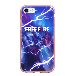 Чехол iPhone 7/8 матовый FREEFIRE КОРОЛЕВСКАЯ БИТВА Z, цвет: 3D-светло-розовый