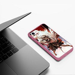 Чехол iPhone 7/8 матовый ХЯККИМАРУ ДОРОРО, цвет: 3D-малиновый — фото 2