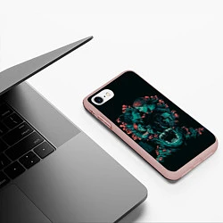 Чехол iPhone 7/8 матовый Любовь в апокалипсисе, цвет: 3D-светло-розовый — фото 2