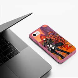 Чехол iPhone 7/8 матовый DILUC, цвет: 3D-малиновый — фото 2