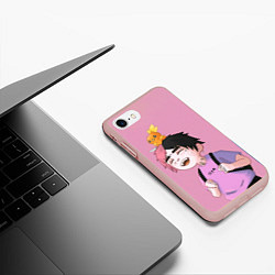 Чехол iPhone 7/8 матовый Young Lil Peep, цвет: 3D-светло-розовый — фото 2