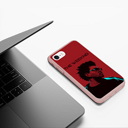 Чехол iPhone 7/8 матовый The weeknd, цвет: 3D-светло-розовый — фото 2