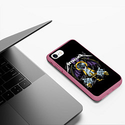 Чехол iPhone 7/8 матовый Взгляд сквозь замок, цвет: 3D-малиновый — фото 2