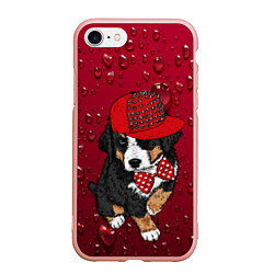 Чехол iPhone 7/8 матовый Cool Dog, цвет: 3D-светло-розовый