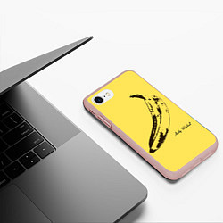 Чехол iPhone 7/8 матовый Энди Уорхол - Банан, цвет: 3D-светло-розовый — фото 2