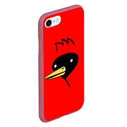 Чехол iPhone 7/8 матовый Омская Птица, цвет: 3D-малиновый — фото 2