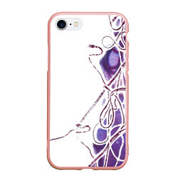 Чехол iPhone 7/8 матовый Фиолетовые нити