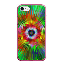 Чехол iPhone 7/8 матовый Тропичный Бум!, цвет: 3D-малиновый