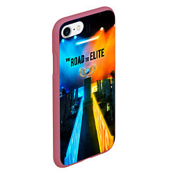 Чехол iPhone 7/8 матовый Road to global elite, цвет: 3D-малиновый — фото 2