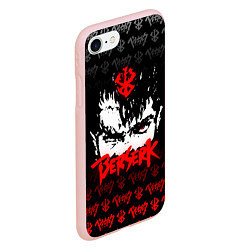 Чехол iPhone 7/8 матовый BERSERK ЛОГО, цвет: 3D-светло-розовый — фото 2