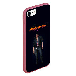 Чехол iPhone 7/8 матовый CYBERPUNK 2077 КИБЕРПАНК Z, цвет: 3D-малиновый — фото 2