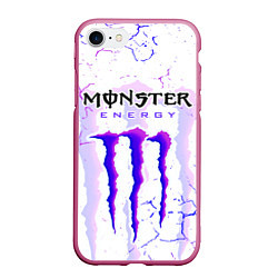 Чехол iPhone 7/8 матовый MONSTER ENERGY МОНСТЕР, цвет: 3D-малиновый