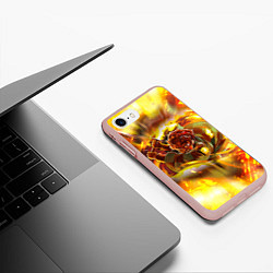 Чехол iPhone 7/8 матовый Огненный Танджиро Камадо Танджиро Камадо Я, цвет: 3D-светло-розовый — фото 2