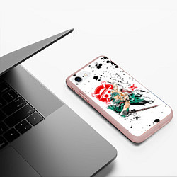 Чехол iPhone 7/8 матовый Ророноа Зоро пират Соломенной Шляпы, цвет: 3D-светло-розовый — фото 2