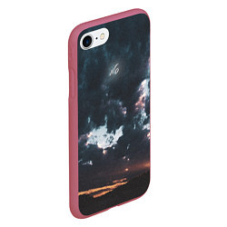 Чехол iPhone 7/8 матовый Закат, цвет: 3D-малиновый — фото 2