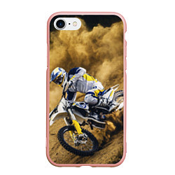 Чехол iPhone 7/8 матовый HUSQVARNA ХУСКВАРНА SPORT, цвет: 3D-светло-розовый