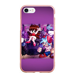 Чехол iPhone 7/8 матовый Friday Night Funkin рисунок, цвет: 3D-светло-розовый