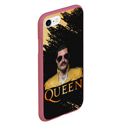 Чехол iPhone 7/8 матовый Фредди Меркьюри Freddie Mercury Z, цвет: 3D-малиновый — фото 2