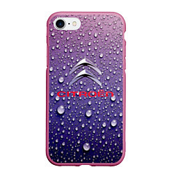 Чехол iPhone 7/8 матовый Citroёn Storm Ситроен ливень, цвет: 3D-малиновый