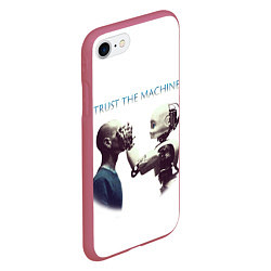 Чехол iPhone 7/8 матовый Доверься Машине, цвет: 3D-малиновый — фото 2