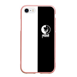 Чехол iPhone 7/8 матовый PITBULL SYNDICATE ПИТБУЛЬ, цвет: 3D-светло-розовый
