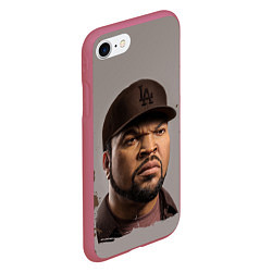 Чехол iPhone 7/8 матовый Ice Cube Айс Куб Z, цвет: 3D-малиновый — фото 2