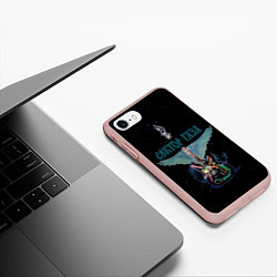 Чехол iPhone 7/8 матовый Сектор Газа крылатая гитара, цвет: 3D-светло-розовый — фото 2