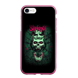 Чехол iPhone 7/8 матовый SLIPKNOT, цвет: 3D-малиновый