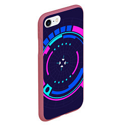 Чехол iPhone 7/8 матовый Розовый Синий Киберпанк, цвет: 3D-малиновый — фото 2
