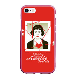 Чехол iPhone 7/8 матовый Amelie, цвет: 3D-малиновый