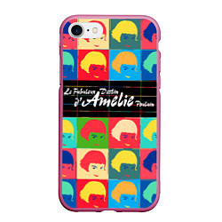 Чехол iPhone 7/8 матовый Amelie, цвет: 3D-малиновый