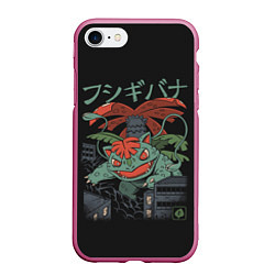 Чехол iPhone 7/8 матовый Монстр Венузавр, цвет: 3D-малиновый