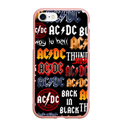 Чехол iPhone 7/8 матовый AC DC LOGOBOMBING