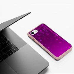 Чехол iPhone 7/8 матовый Абстрактный фон фуксия, цвет: 3D-светло-розовый — фото 2