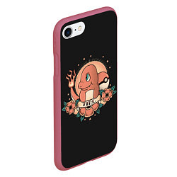 Чехол iPhone 7/8 матовый Чермандер тату, цвет: 3D-малиновый — фото 2
