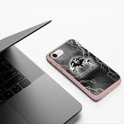 Чехол iPhone 7/8 матовый КОРОЛЬ И ШУТ МОЛНИЯ, цвет: 3D-светло-розовый — фото 2