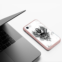 Чехол iPhone 7/8 матовый КИПЕЛОВ - Валерий Кипелов, цвет: 3D-светло-розовый — фото 2