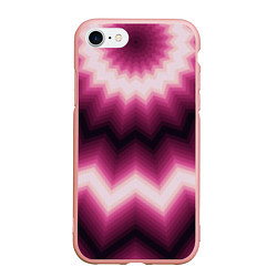 Чехол iPhone 7/8 матовый Черно-пурпурный калейдоскоп
