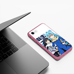 Чехол iPhone 7/8 матовый TenSura, Румиру и Сидзуэ, цвет: 3D-малиновый — фото 2