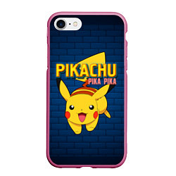 Чехол iPhone 7/8 матовый ПИКА ПИКА PIKA PIKA, цвет: 3D-малиновый