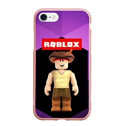 Чехол iPhone 7/8 матовый ROBLOX РОБЛОКС Z, цвет: 3D-светло-розовый