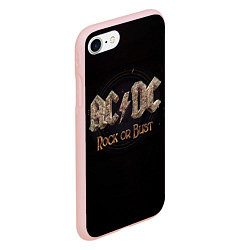 Чехол iPhone 7/8 матовый ACDC Rock or Bust, цвет: 3D-светло-розовый — фото 2