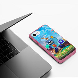 Чехол iPhone 7/8 матовый ЭШ Ash Brawl Stars, цвет: 3D-малиновый — фото 2