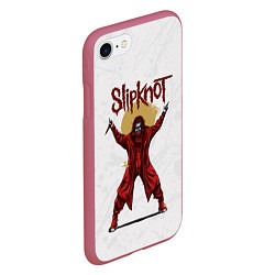 Чехол iPhone 7/8 матовый COREY TAYLOR SLIPKNOT СЛИПКНОТ Z, цвет: 3D-малиновый — фото 2