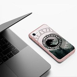Чехол iPhone 7/8 матовый FENRIR РУНЫ RUNES Z, цвет: 3D-светло-розовый — фото 2