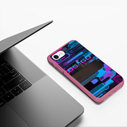 Чехол iPhone 7/8 матовый CS GO Decimator Опустошитель, цвет: 3D-малиновый — фото 2